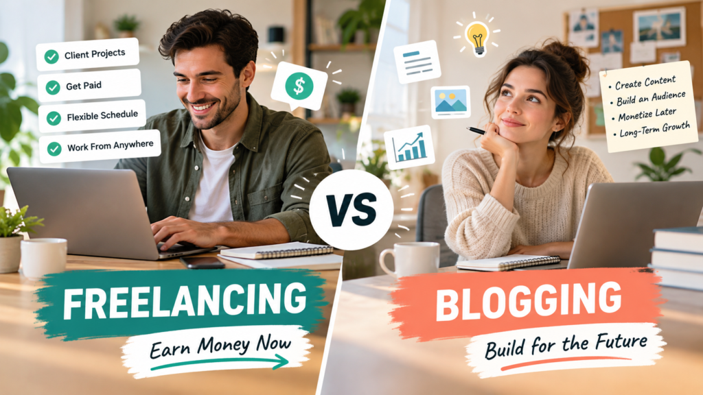 Freelancing vs Blogging: Why Freelancing Is Better for Beginners
